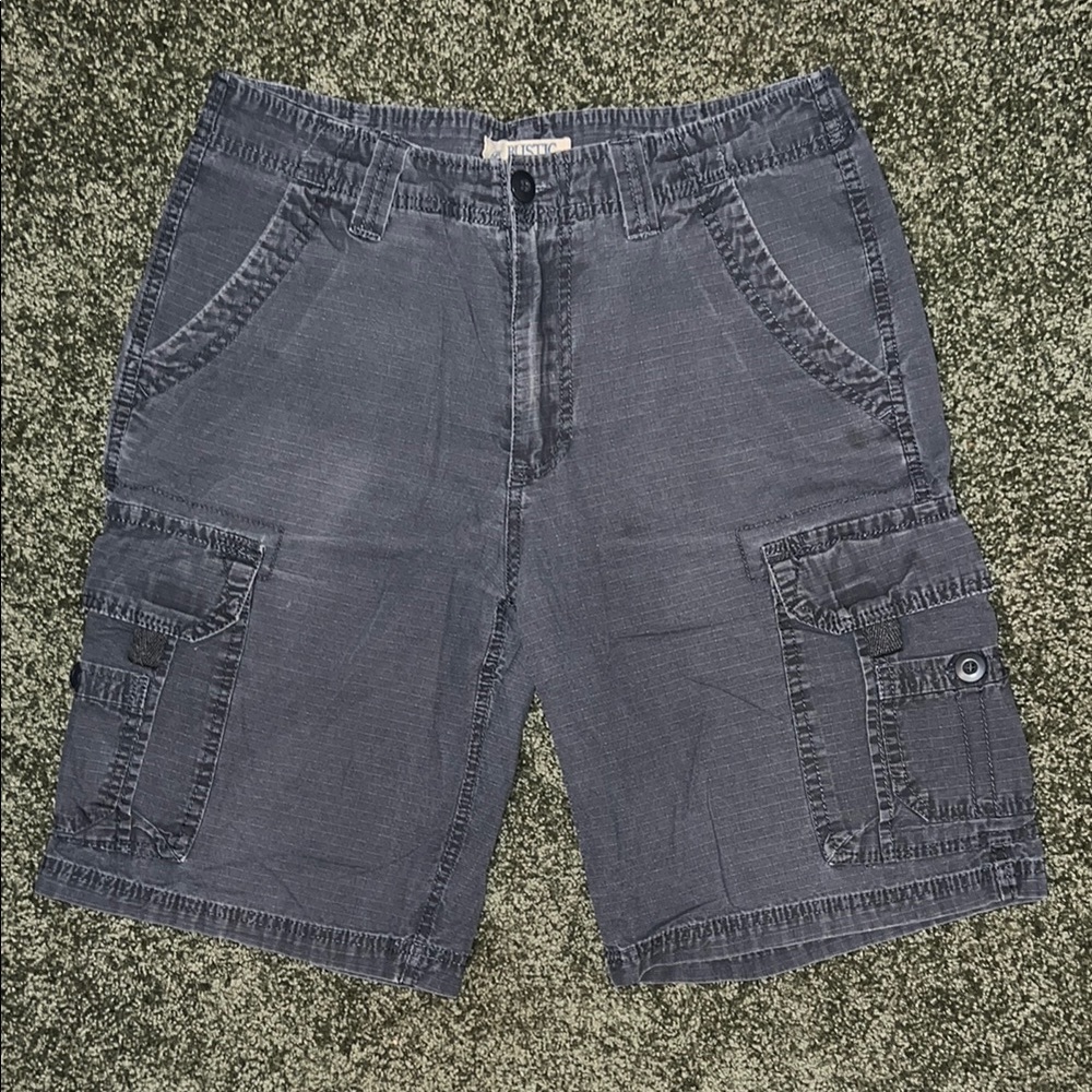 Rustic Blue Gray Cargo Shorts Size 29 – 100% Cotton